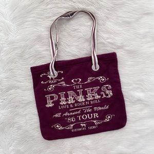 Victoria’s Secret PINK Purple Knit Y2K Tote Bag Purse